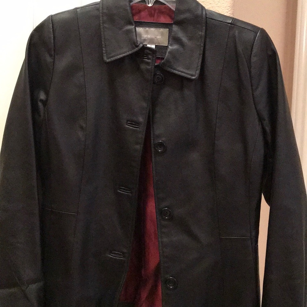 Black leather jacket